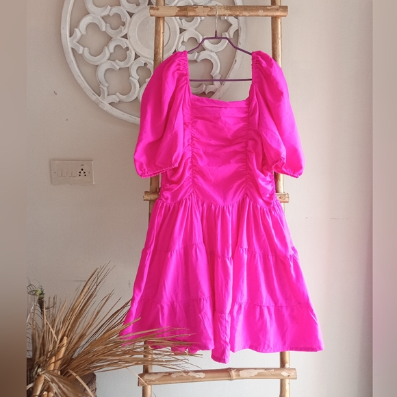 Hot Pink Skater Dress - Picture 4 of 12